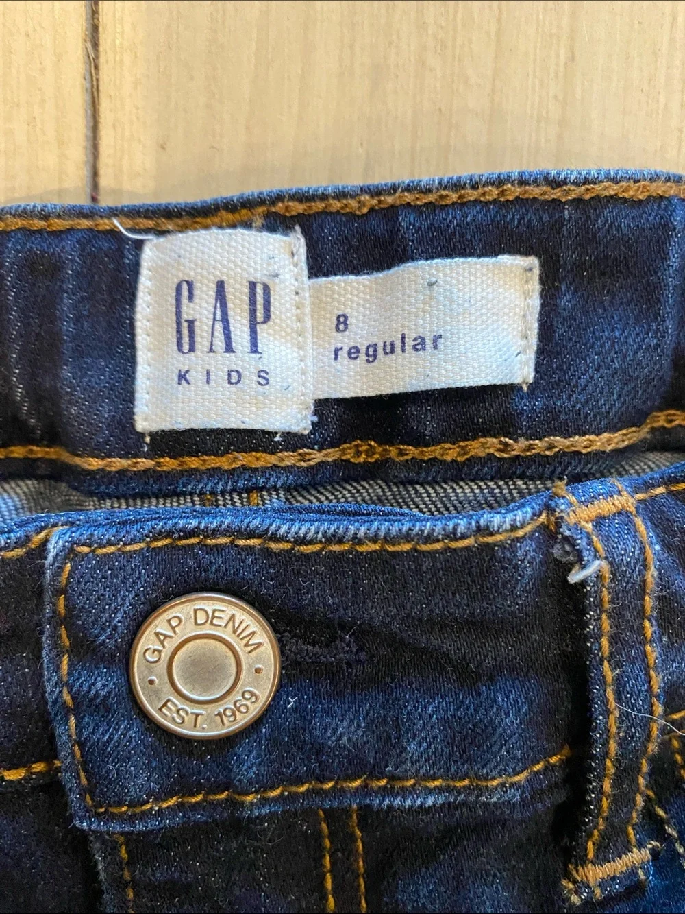 GAP Dark Blue Straight Leg Jeans